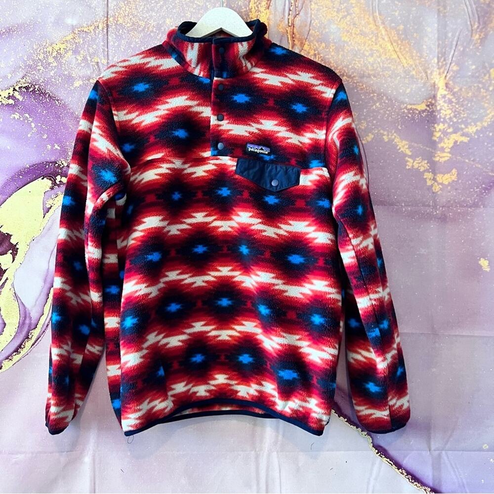 Patagonia Synchilla Aztec Print Pullover Sweater M